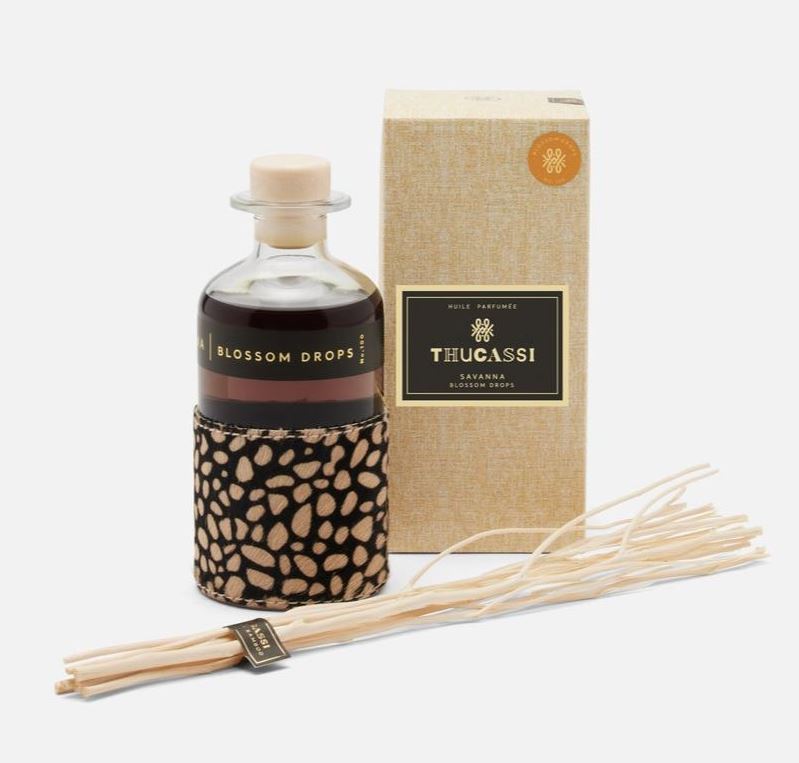 SAVANNA, Diffuser, Blossom Drops, 270mL, Cheetah Print