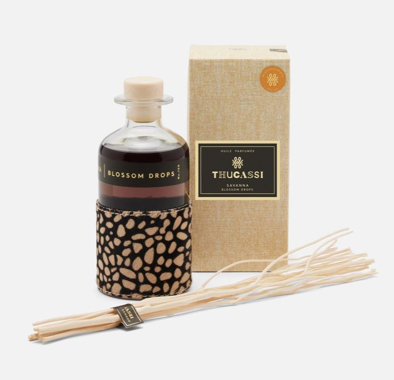 SAVANNA, Diffuser, Blossom Drops, 500mL, Cheetah Print